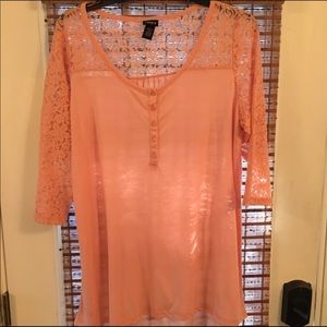 Torrid Orange Lace Top - NWOT